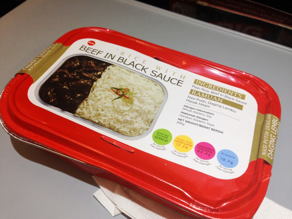 Rice with Beef in Black Sauce - AirAsia In-flight Meal